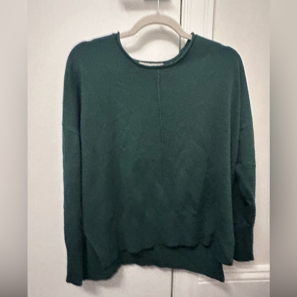 Relaxed Crewneck Sweater in Deep Green - Women